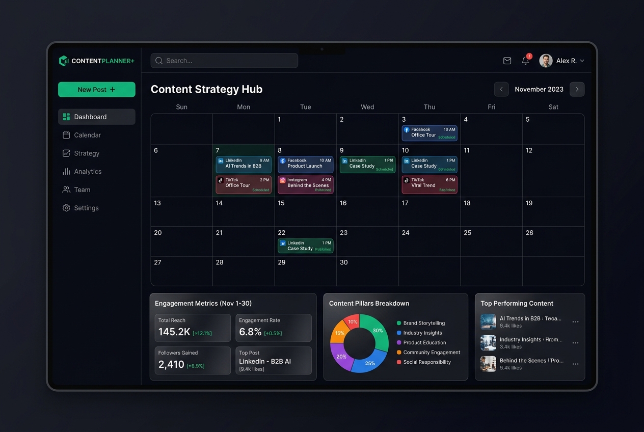Content calendar